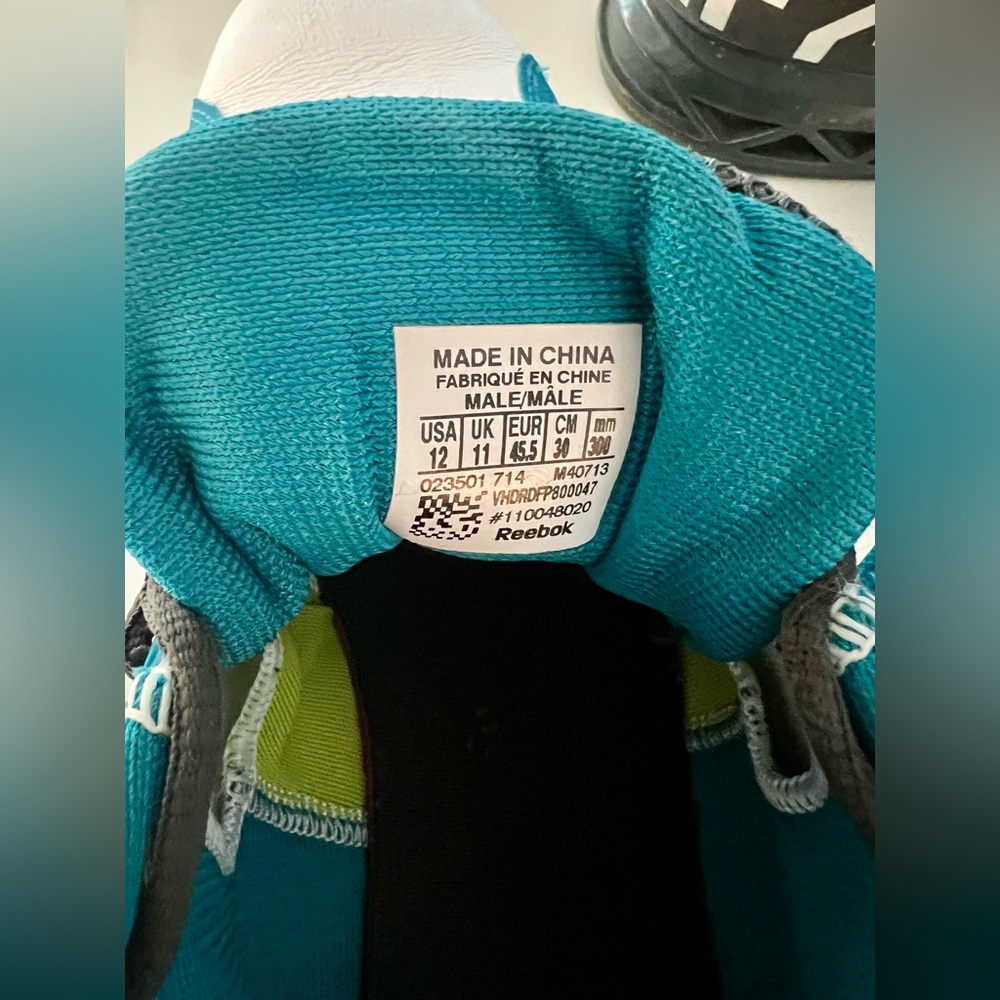 GUC Reebok Lifter Plus CF74 U-Form CrossFit Lifting Shoes, Teal, Men’s Size 12 - Picture 2 of 10